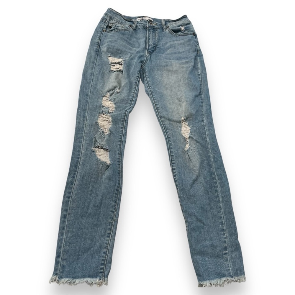KanCan Jeans light wash distressed skinny straight  size 26 Maurice’s denim